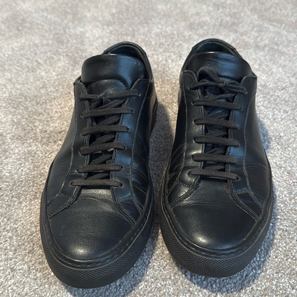 Common Projects Black Leather Sneakers size 39